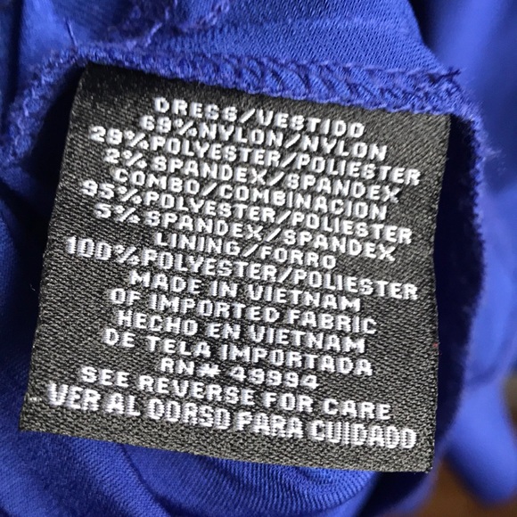 R&M Richards Royal Blue Sequined Swing Dress sz 14 - Picture 9 of 9